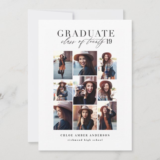 Classe moderne de faire-part de diplôme de photogr (Devant)