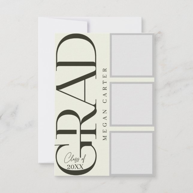 Classe moderne personnalisée de 2025 - Carte de Gr (Devant)