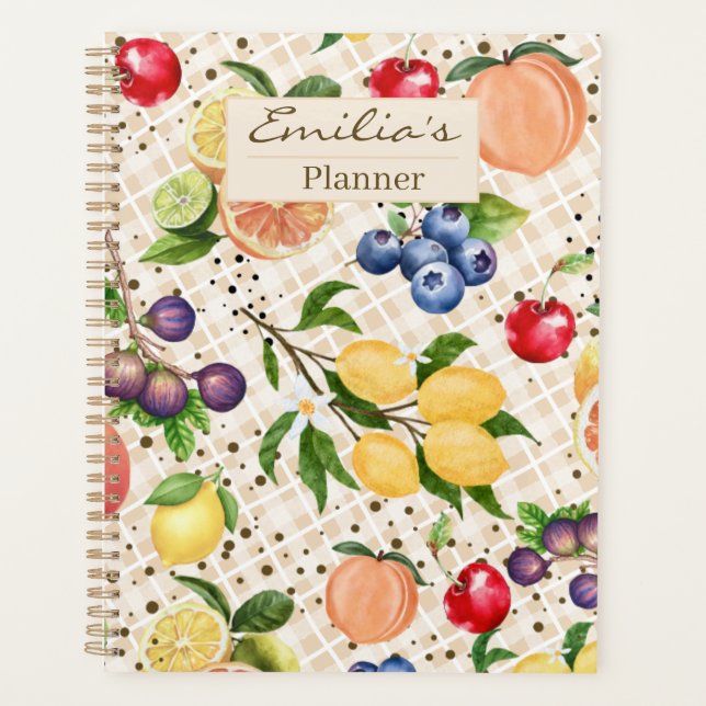Classe monogramme joli beige et marron Citrus (Devant)