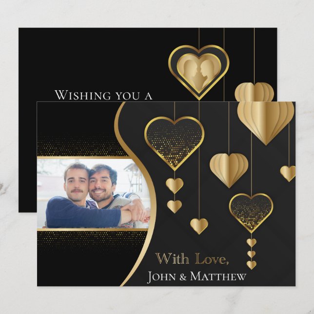 Classé Noir et Or, Le G en LGBTQ Valentine (Devant / Derrière)