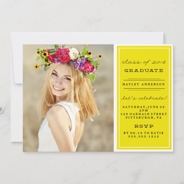 CLASSE PHOTO DE DIPLÔME 2016 Invitation (Devant)