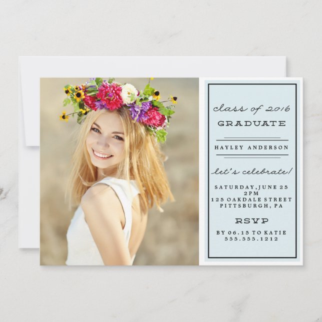 CLASSE PHOTO DE DIPLÔME 2016 Invitation (Devant)