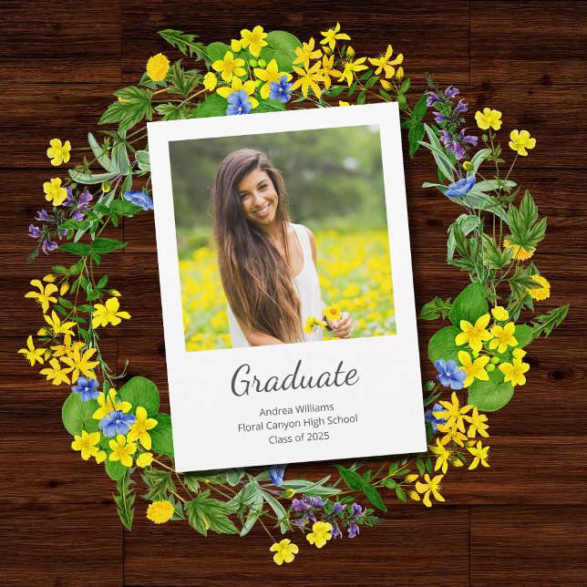 Classe photo moderne de 2025 Faire-part de graduat (Créateur téléchargé)