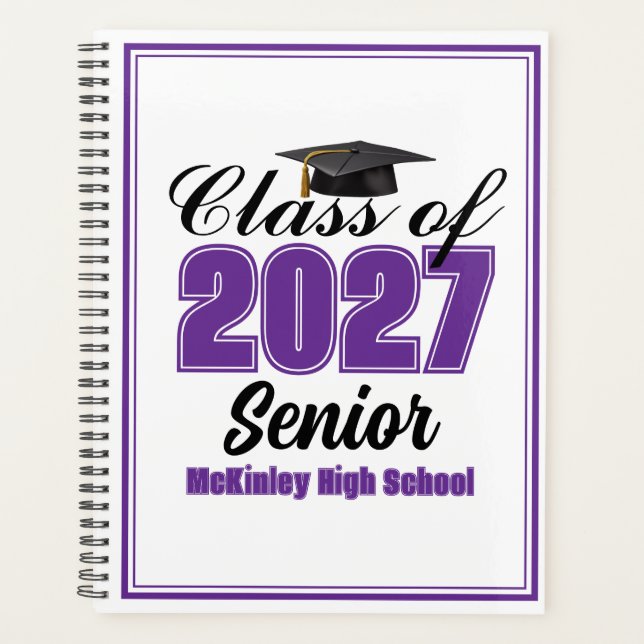Classe pourpre de 2027 Senior Lycée personnalisé (Devant)