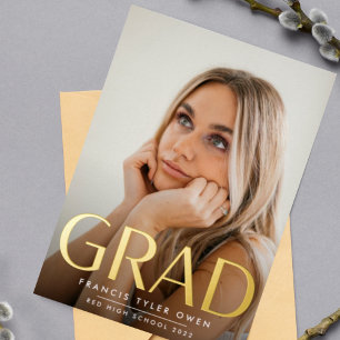 Classe Pressing Foil Gold GRAD de 22 Faire-part