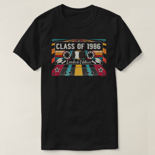 Classe rétro de T-shirt 1986