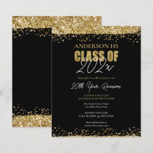 Classe Réunion Parties scintillant Noir et Or