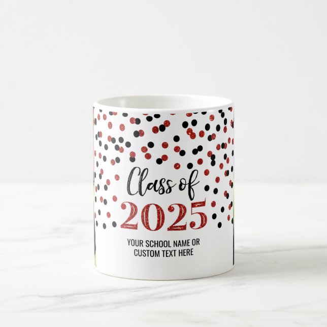 Classe rouge noire de Mug de café 2025 (Centre)