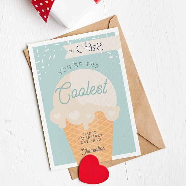 Classe Scoop la plus froide Carte Saint-Valentin (Créateur téléchargé)