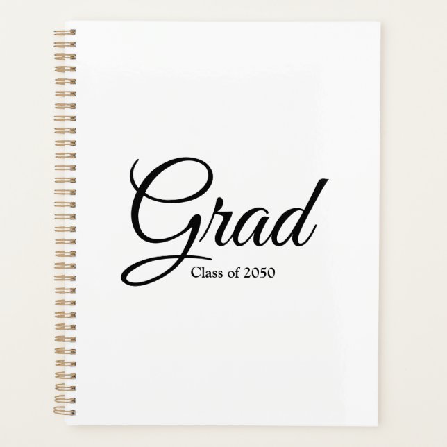 Classe supérieure année noir blanc texte de script (Devant)
