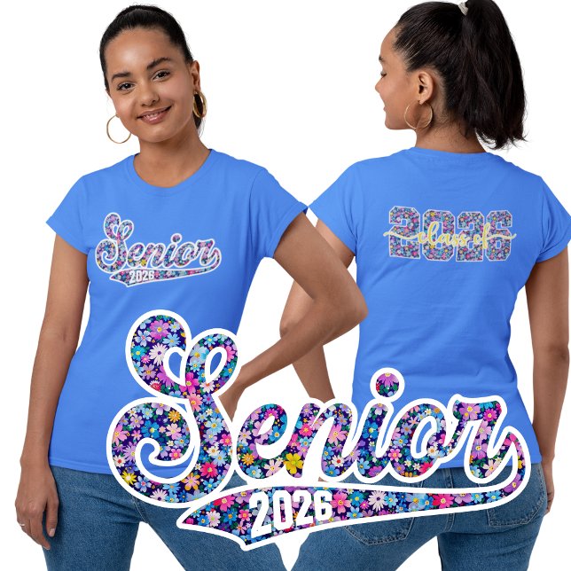 Classe supérieure de T-shirt floral 2026 (Créateur téléchargé)
