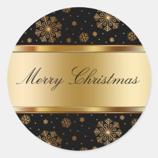 Classé thème de Noël Sticker en or Tone Étiquette