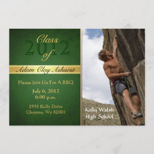 Classe verte vintage des invitations d'obtention