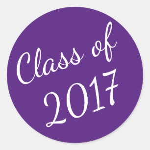 Classe violet et blanc des Stickers Graduation 201