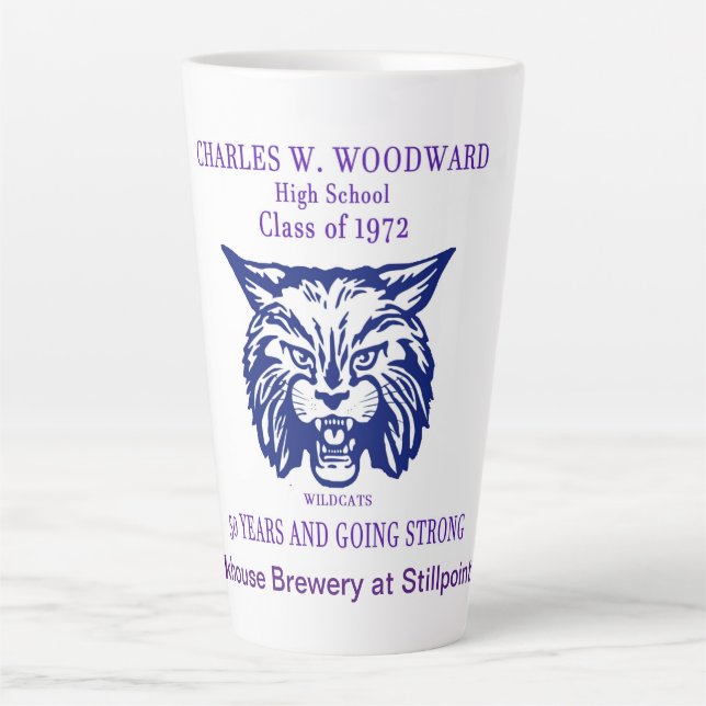 Classe Woodward de 1972 50e Reunion Latte Mug (Devant)