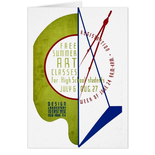 Classes d'art libres d'été - affiche de WPA - (Devant)