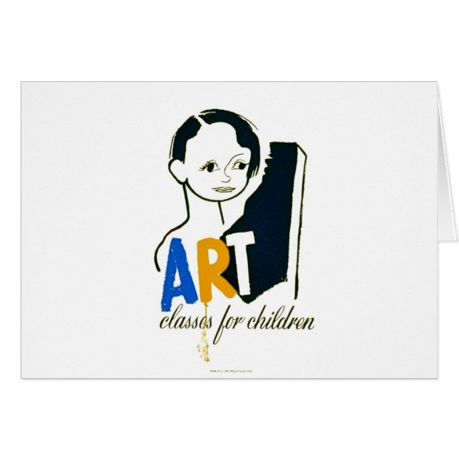 Classes d'art pour des enfants - affiche de WPA - (Devant horizontal)