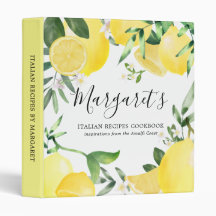 Chic Summer Lemon Yellow Recette livre de recettes