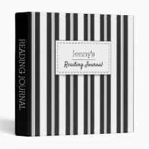 Journal de lecture en noir et blanc