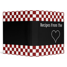 Livre de recettes en damier Recipes From The Heart
