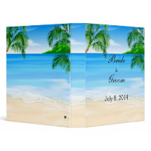 Livre d'invité tropical de mariage de plage