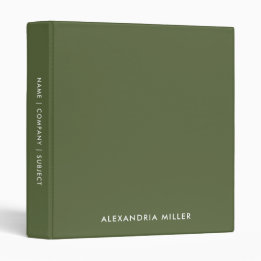 Classeur 2,54 Cm Monogramme d'olive personnalisé