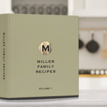 Sage Metallic Gold Famille Monogramme Recette