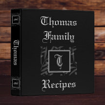 T Livre de recettes de monogramme