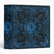 Bleu sur cuir noir Livre Vintage d'ombres