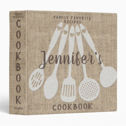 Classeur 3,81 Cm Livre de cuisine personnalisé rustique Vintage