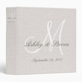 Classeur 3,81 Cm Mariage Monogramme moderne personnalisé
