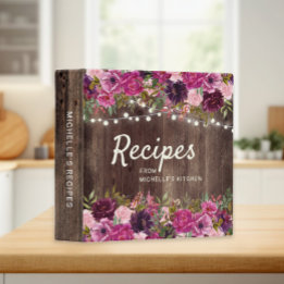 Classeur 3,81 Cm Recette de guirlande lumineuse florale rose en boi