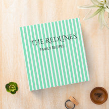 Recettes de famille rayées vert Simple