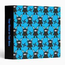 Turquoise et motif noir de lapin de Ninja