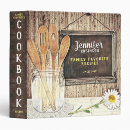 Classeur 3,81 Cm Vintage avec Mason Jar Cookbook