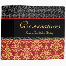 Elégant Rich Damask Restaurant Réservation Livre