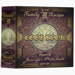 Classeur 5,08 Cm Livre de recettes Vintage personnalisé