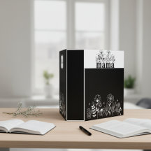 Minimalistic Black & White Wildflower Mama