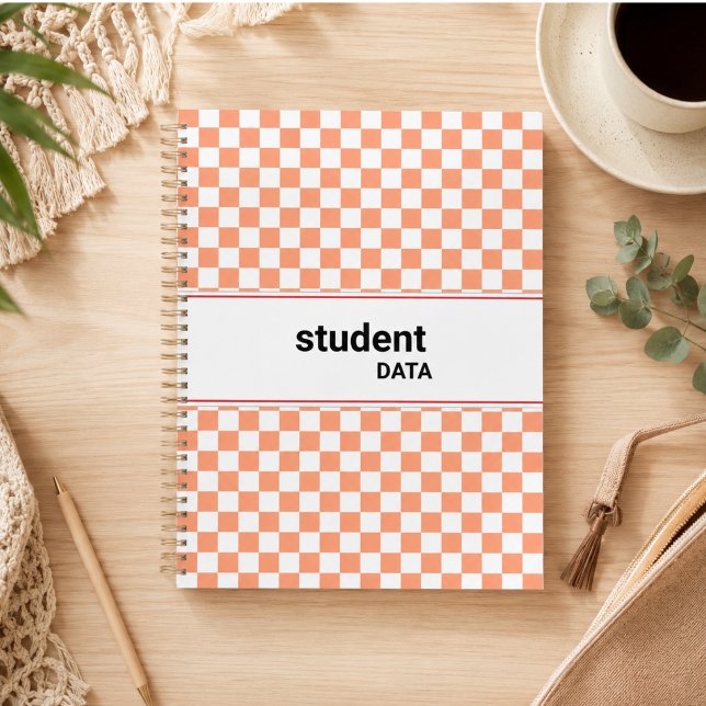 Classeur à carreaux Boho | Tendance de rentrée sco (Boho Checkerboard Binder | Trendy Back to School Planner)