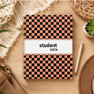 Classeur à carreaux Boho Tendance de rentrée sco