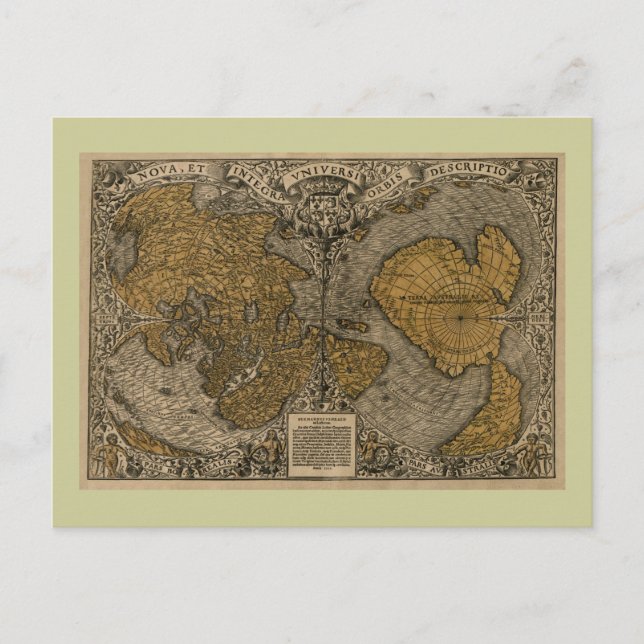 Classic 1531 Carte du monde antique par Oronce Fin (Devant)