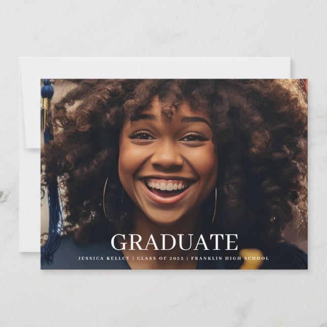 Classic 4 Typographie Photo Faire-part (Devant)