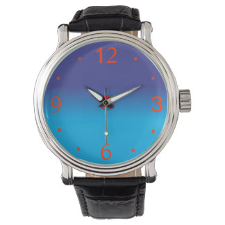 Classic à grand visage brut > Montres bleu clair