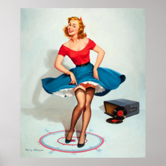 Classic Beau Vintage Pin Up Girl Poster