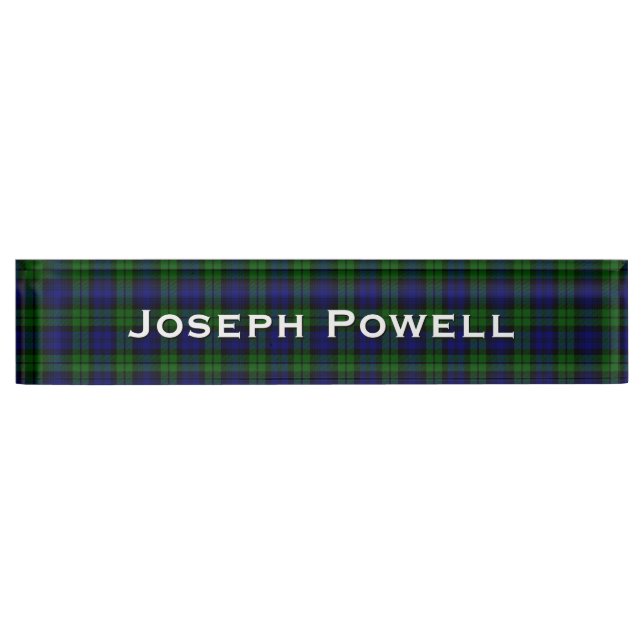 Classic Black Watch Custom Desk Plaque d'identific (Devant)