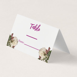 Classic Blanc Botanique Flora Place Numéro de cart