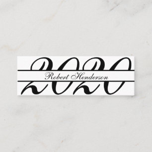 Classic blanc élégant insérer carte nom de graduat