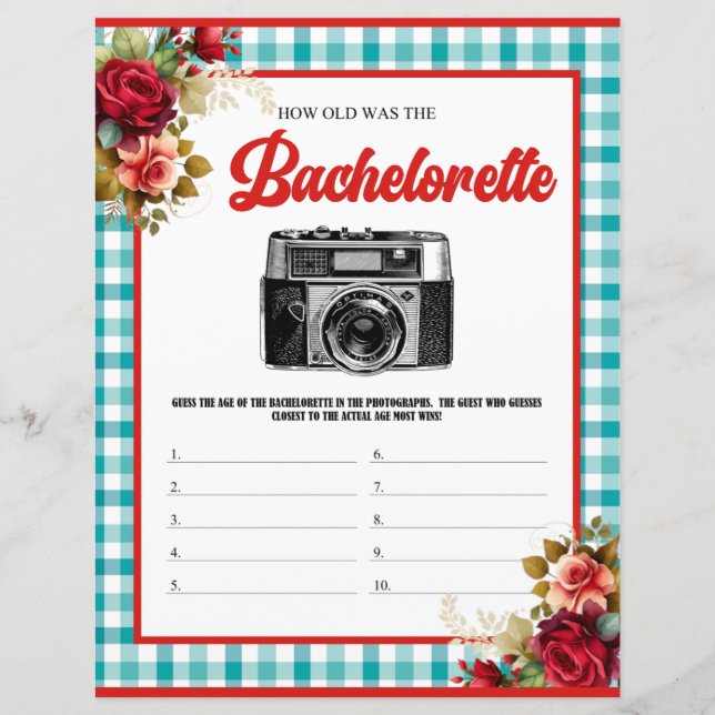 Classic Blue Bachelorette Party Devinez mon jeu d' (Devant)