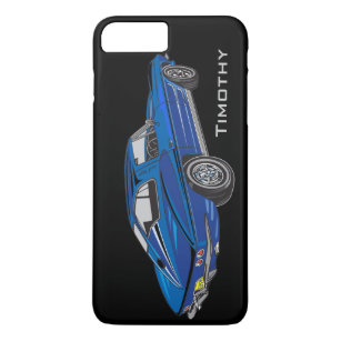 Classic Blue Corvette Design iPhone 7 coque
