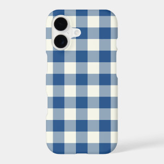 Classic Blue En vichy Motif iPhone 7 Coque